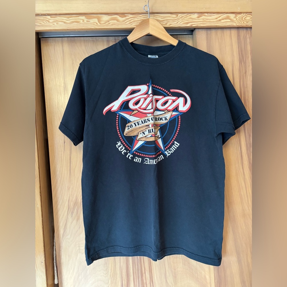 Poison band T shirt, rock concert shirt, anniversary t shirt, 20 years of rock